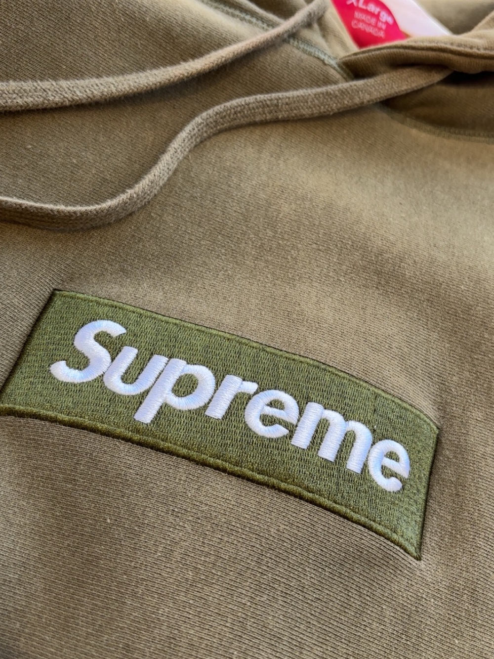 Supreme Olive Green Logo Hoodie XL - Men